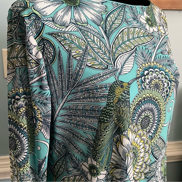 Ruby Rd. Tops - Teal Top NWOT Hummingbird Blouse Spring Floral TunicTop Floral Bird Top